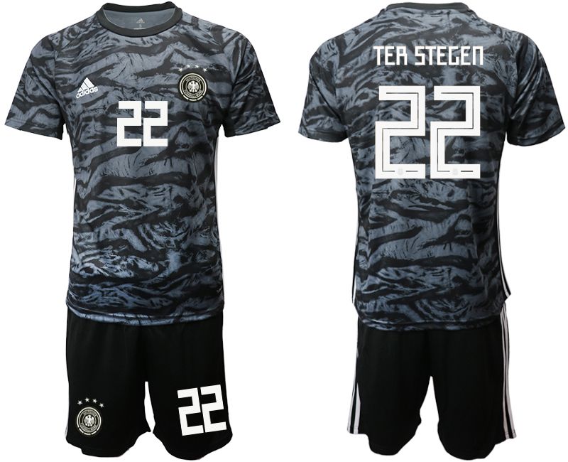 Men 2019-2020 Season National Team Germany black goalkeeper #22 Soccer Jerseys